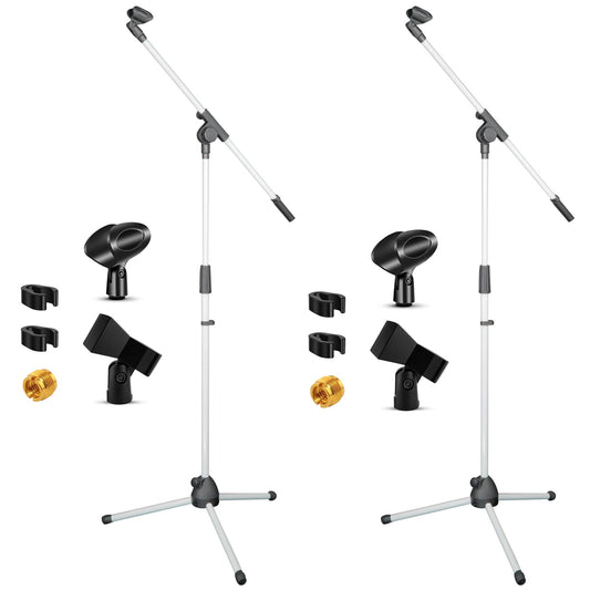 5Core Tripod Mic Stand 2Pcs Adjustable Holder Floor Microphone Boom Arm-0