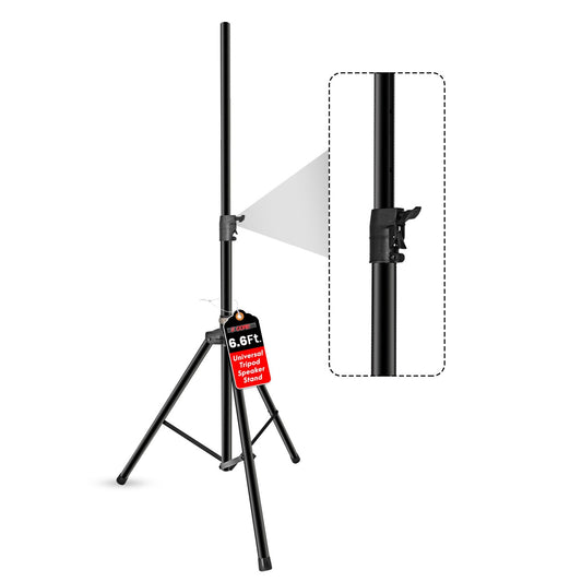 5Core Speaker Stand Tripod Tall Air Assist Lowering Adjustable Heavy Duty Floor Stands-0